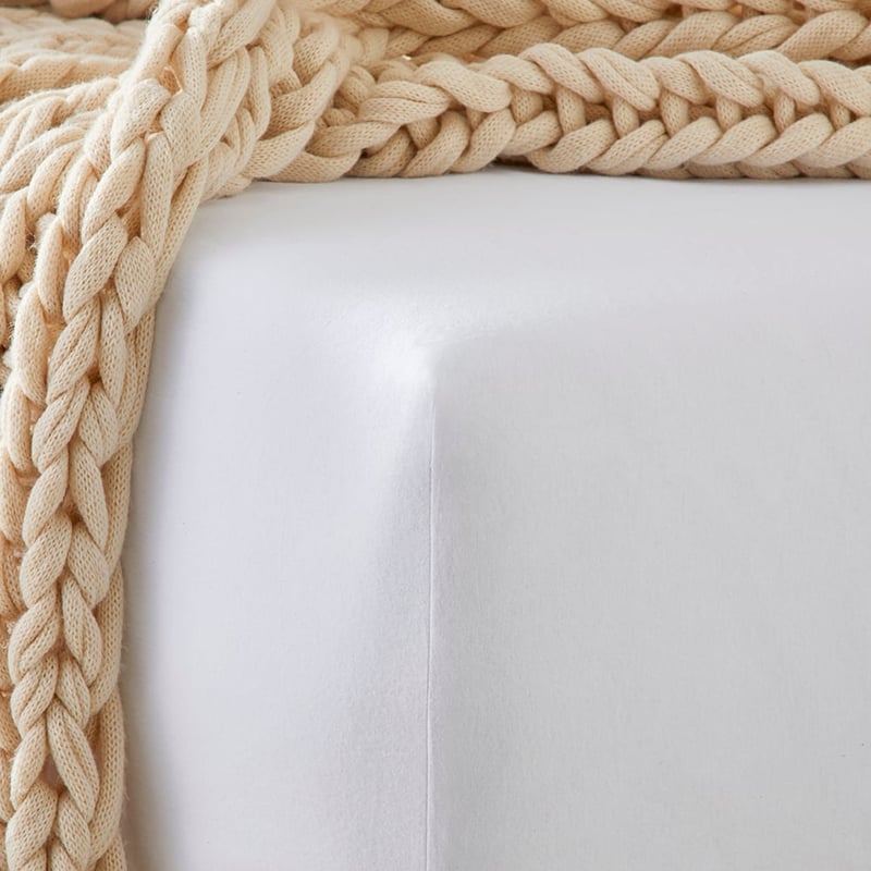 Flannelette White Plain Dye Sheet Separates