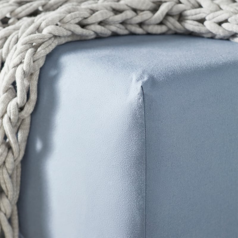 Flannelette Steel Blue Plain Dye Sheet Separates