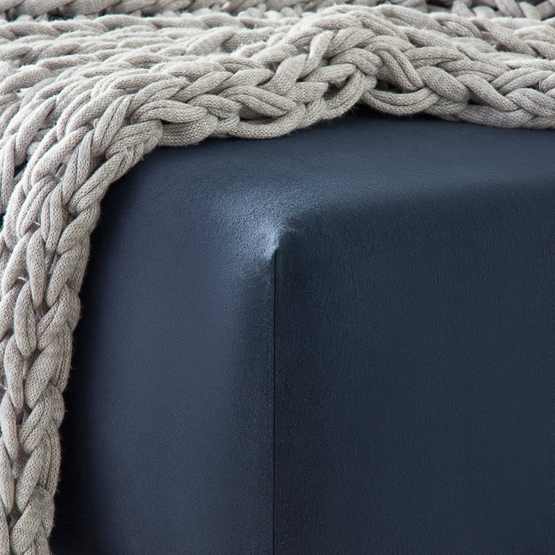 Flannelette Navy Plain Dye Sheet Separates