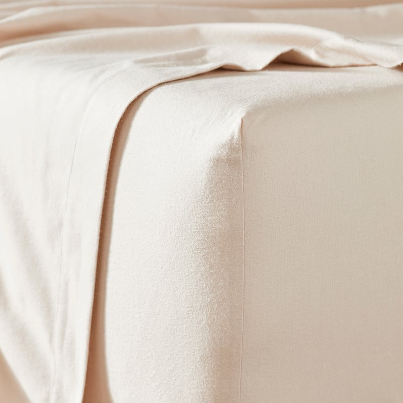 Flannelette Sand Plain Dye Sheet Set