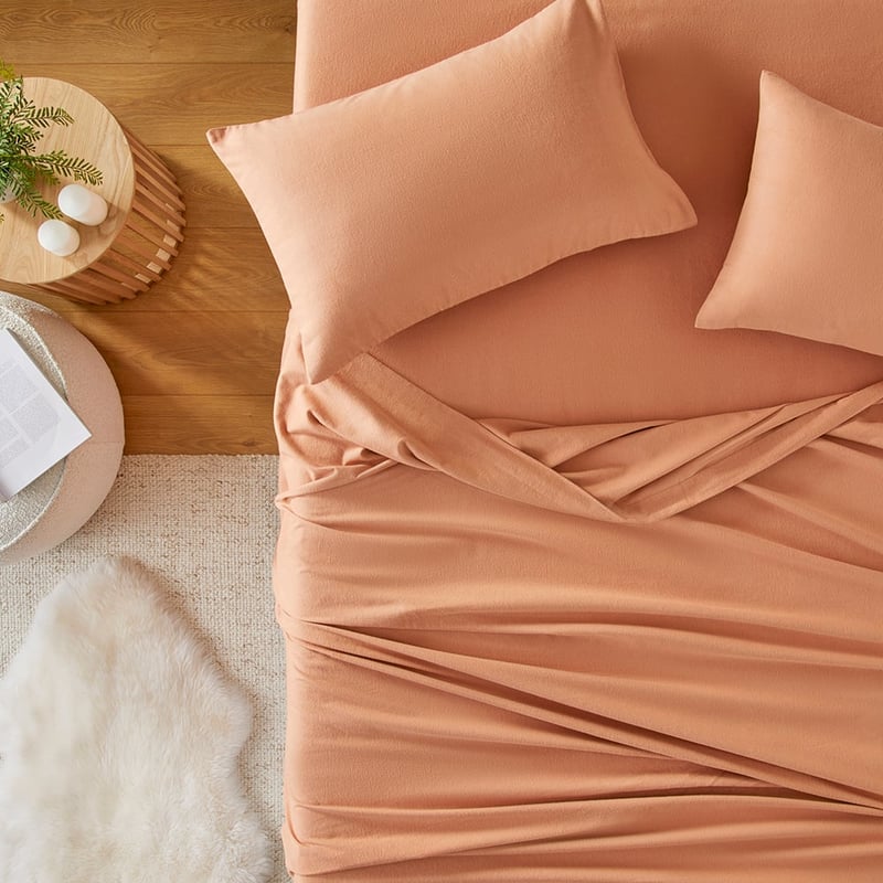 Flannelette Clay Plain Dye Sheet Set