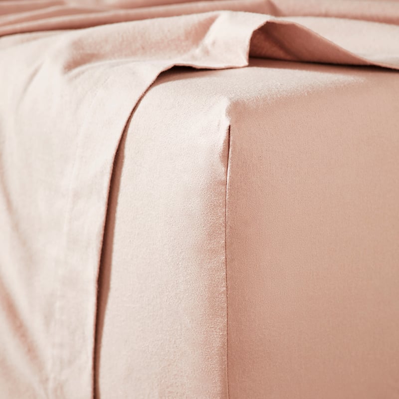 Flannelette Pink Plain Dye Sheet Set