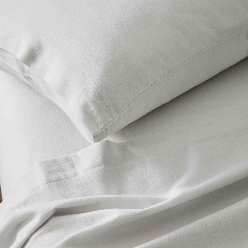 Flannelette Plain Dyed Grey Sheet Set