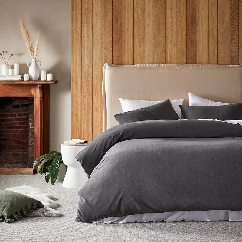 Cloud Charcoal Quilt Cover Set