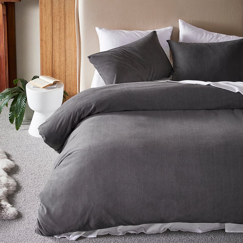 Cloud Charcoal Quilt Cover Set