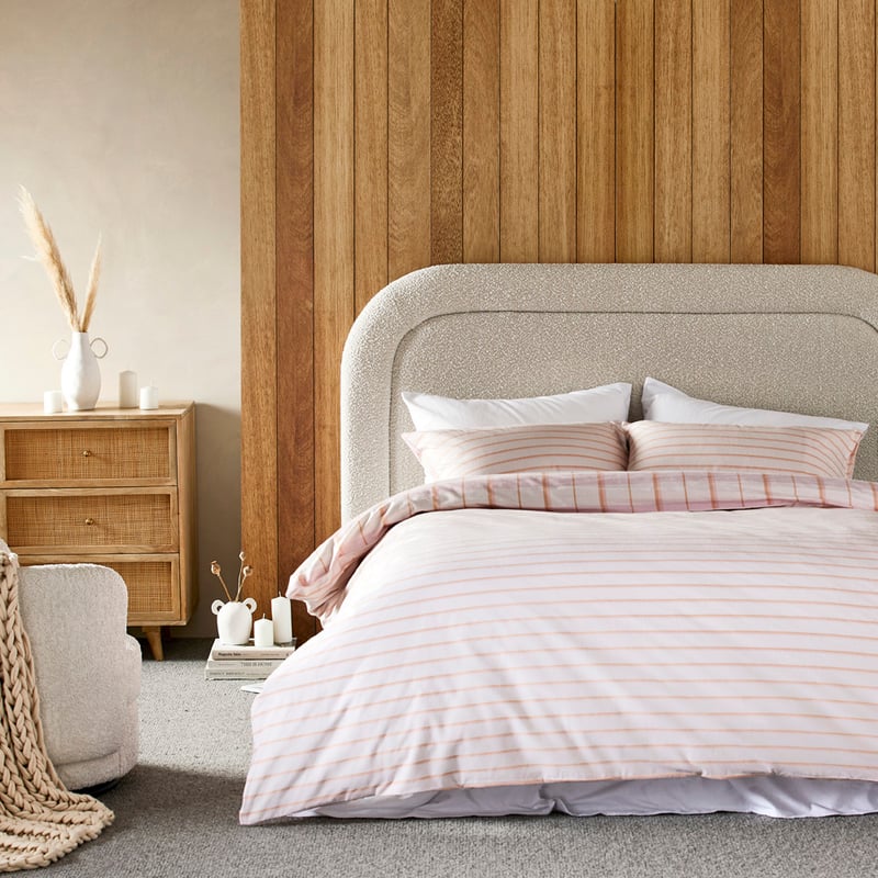 Flannelette Zara Check Pink Printed Quilt Cover Set