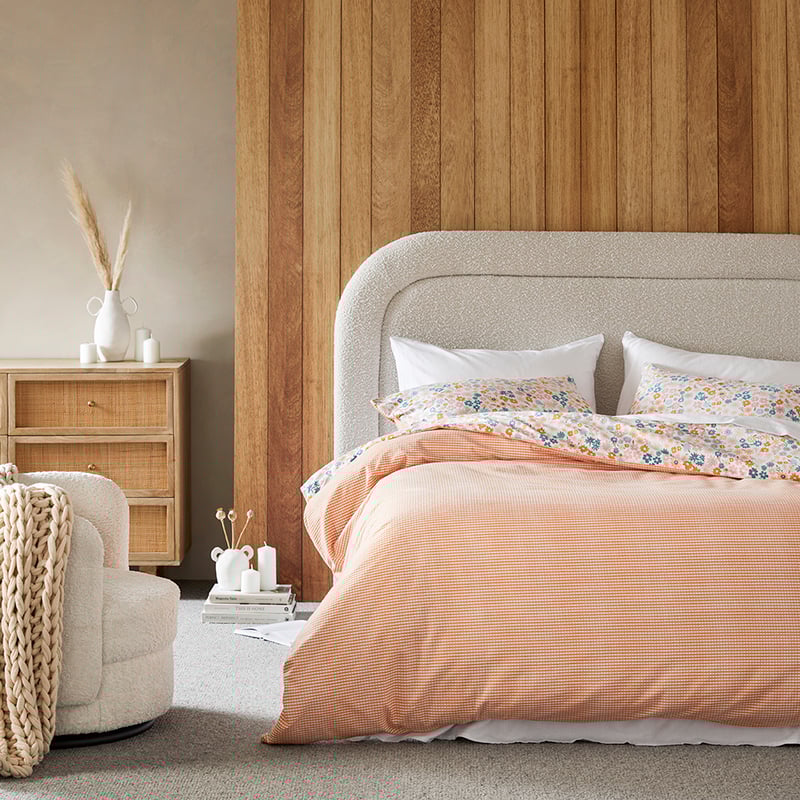 Flannelette Printed Pink Ditsy Floral Quilt Cover Set