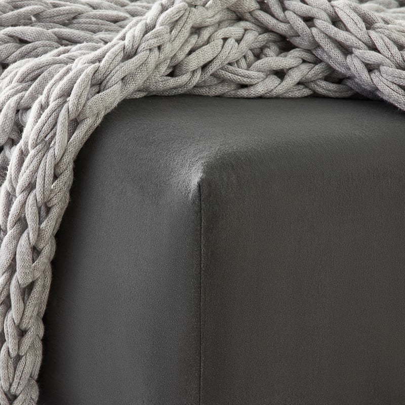 Flannelette Charcoal Plain Dye Sheet Separates