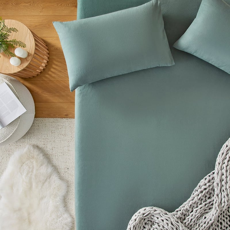 Flannelette Cypress Plain Dye Sheet Separates