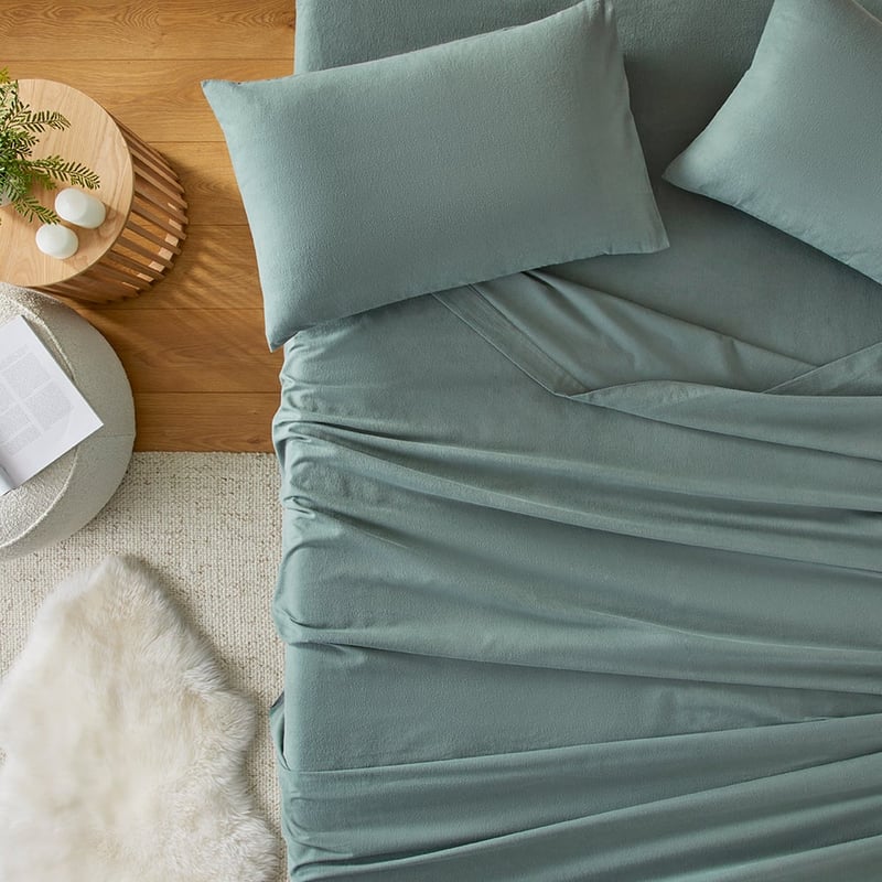 Flannelette Cypress Plain Dye Sheet Set