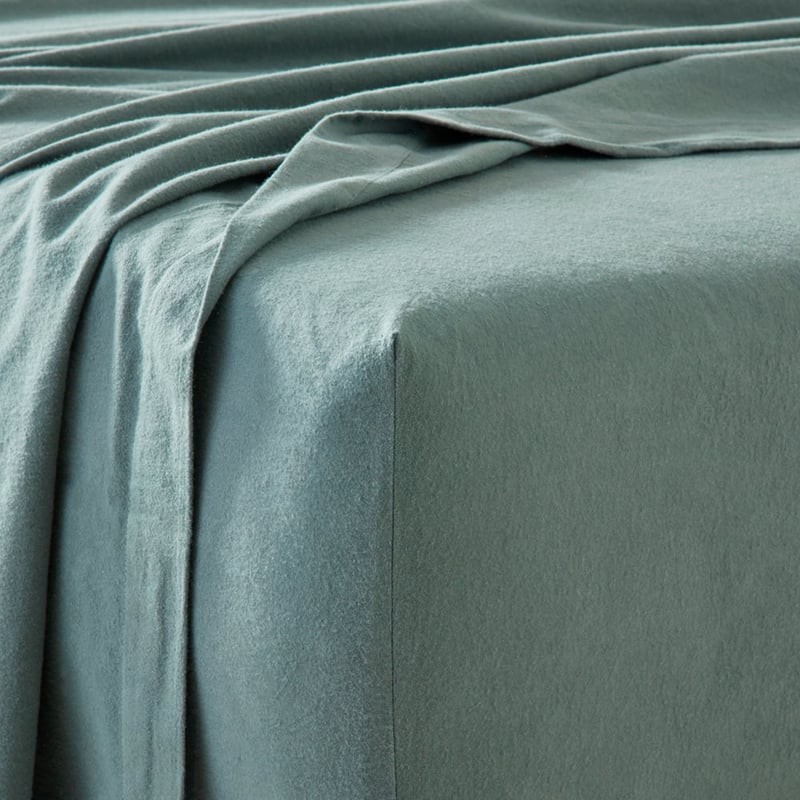 Flannelette Cypress Plain Dye Sheet Set