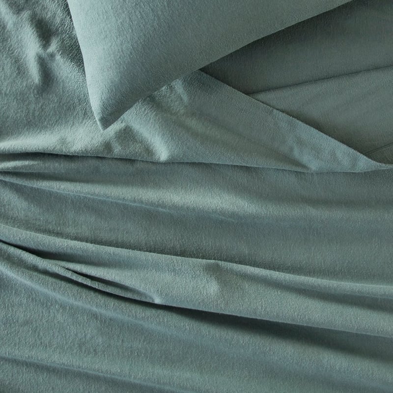 Flannelette Cypress Plain Dye Sheet Set