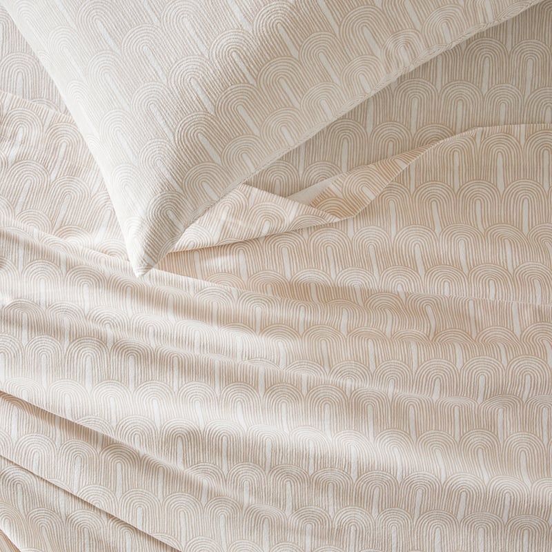 Flannelette Printed Arches Sand Sheet Set