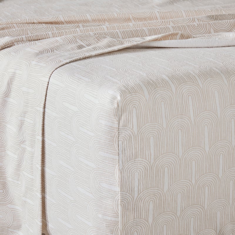 Flannelette Printed Arches Sand Sheet Set