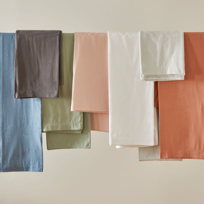 Flannelette Plain Dyed Blue Sheet Set