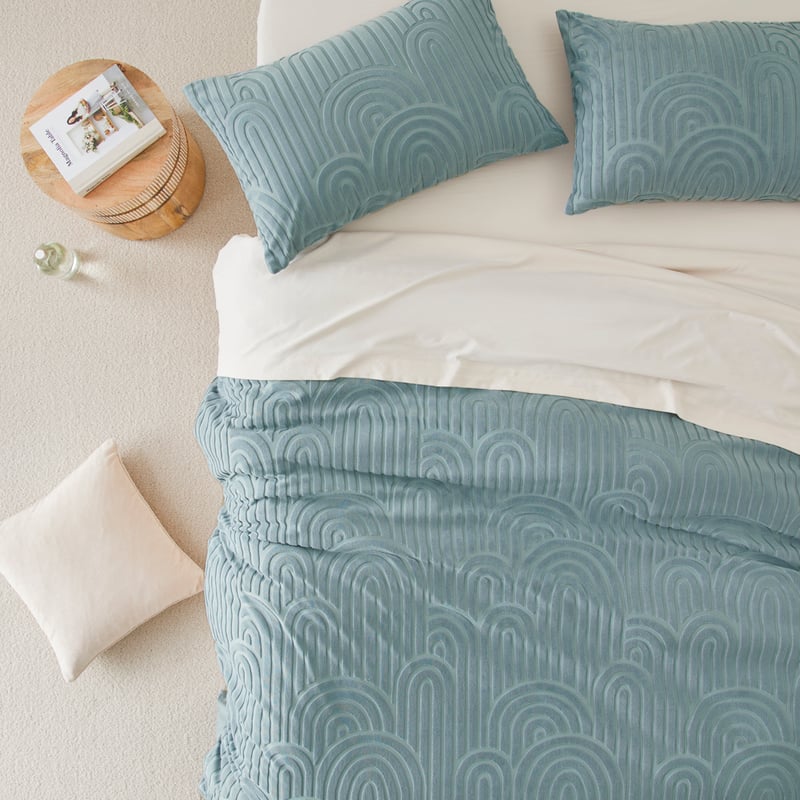 Velvet Arch Blue Quilt Cover Set