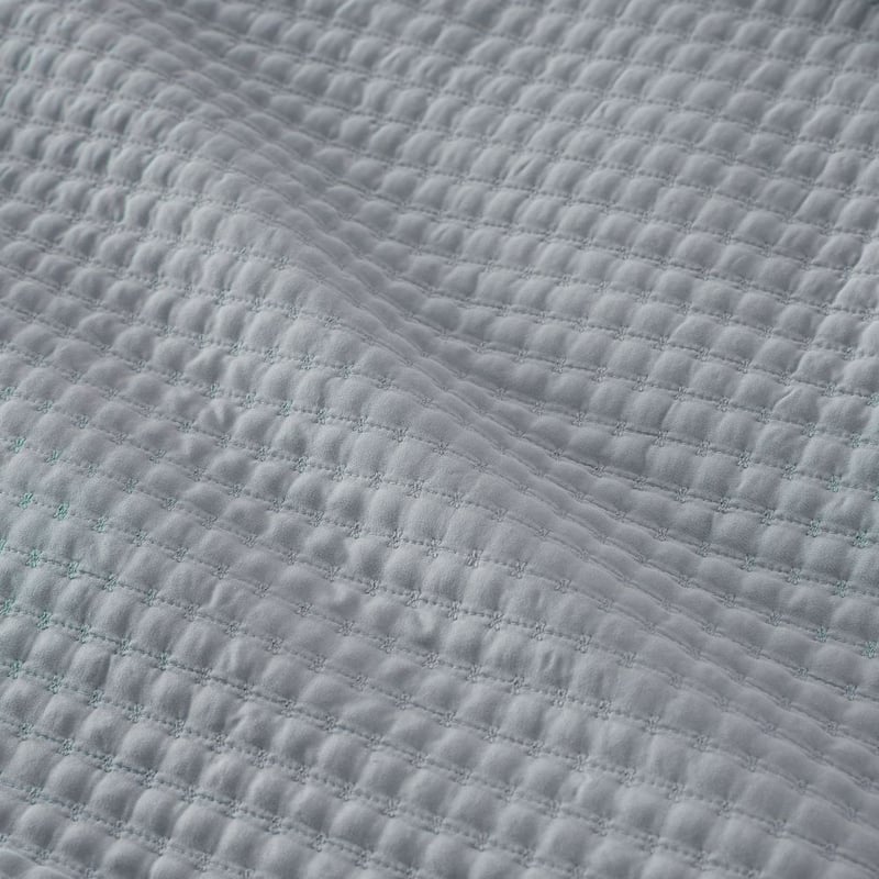 Cross Stitch Charcoal Quilted Quilt Cover Set