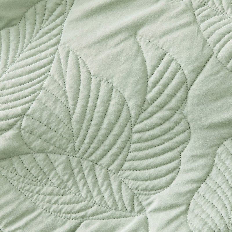 Lily Pad Quilted Green Coverlet Set +  Separates