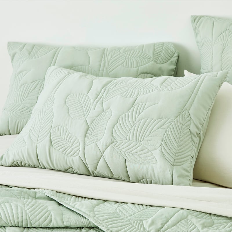 Lily Pad Quilted Green Coverlet Set +  Separates