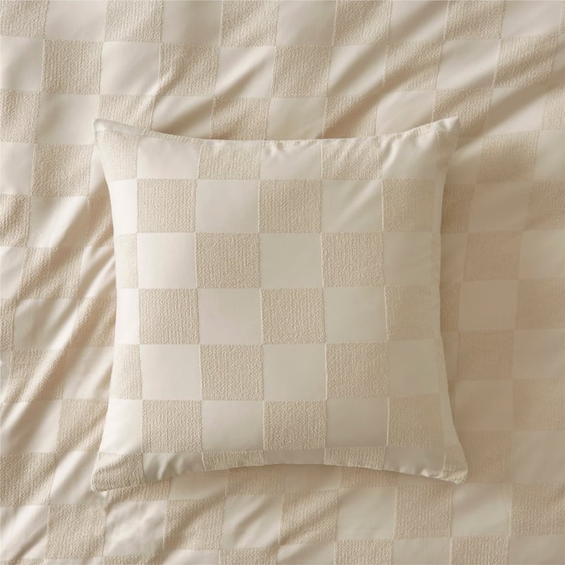 Checkerboard Natural Quilt Cover Set + Separates