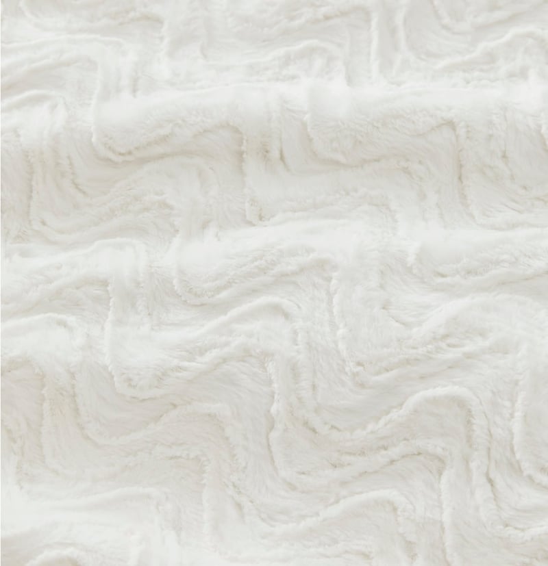 Wave Natural Fur Quilt Cover Set