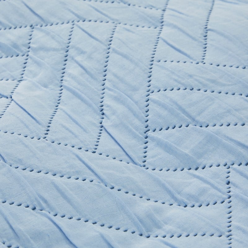 Rex Blue Jacquard Quilt Cover Set