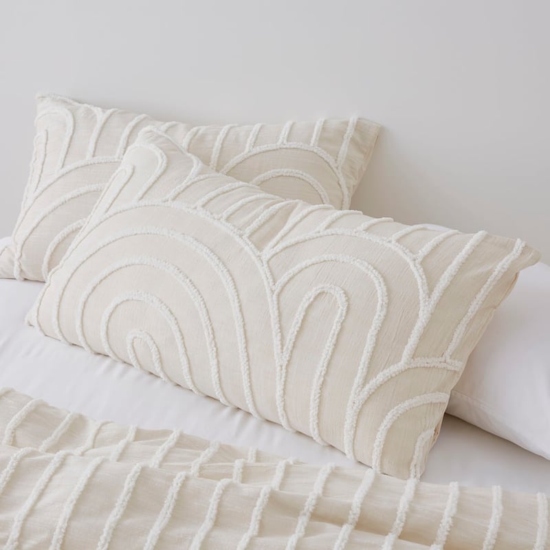 Archie Tufted Macadamia Pillowcases