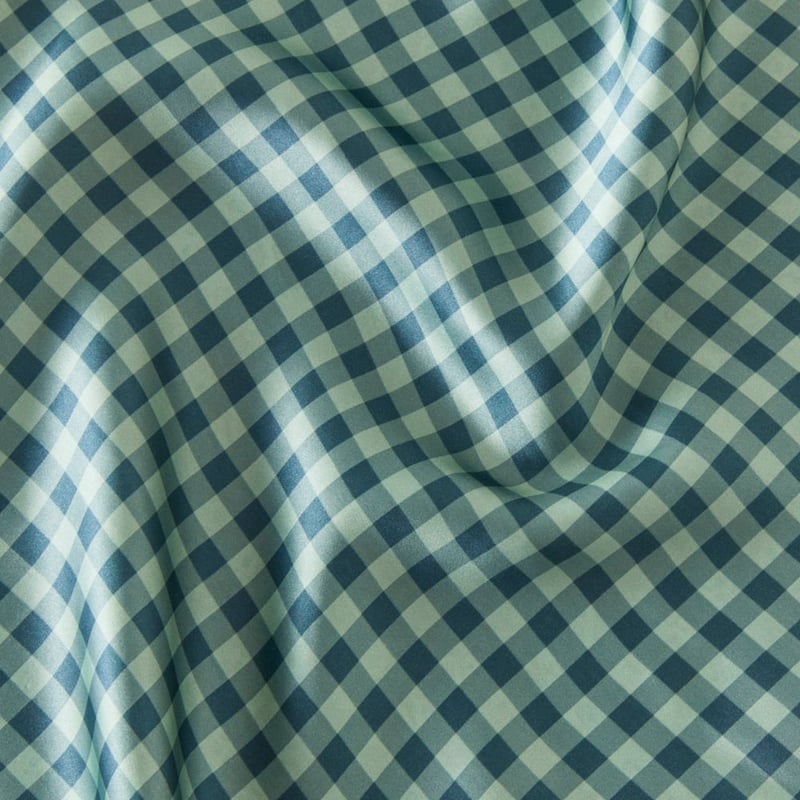 Ida Floral & Gingham Pure Silk Printed Pillowcase
