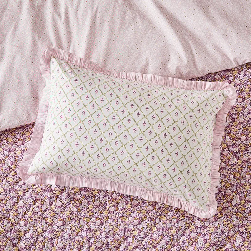 Heirloom Vintage Collection White Clementine Ruffle Pillowcase