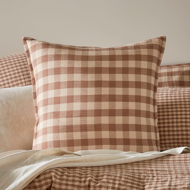 New York Cappuccino Check Pillowcases