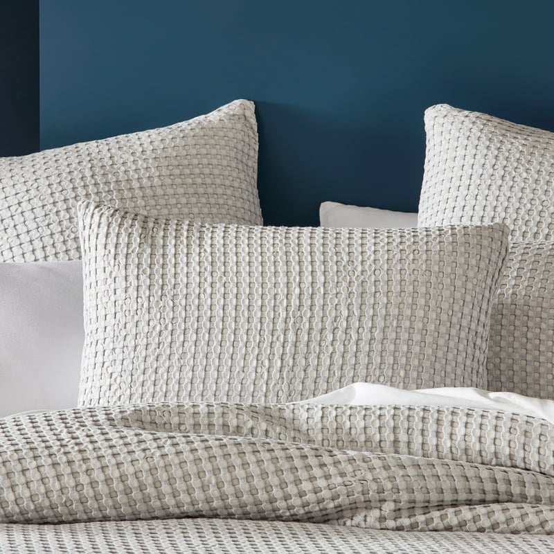 Bamboo Cotton Waffle Silver Grey Pillowcases