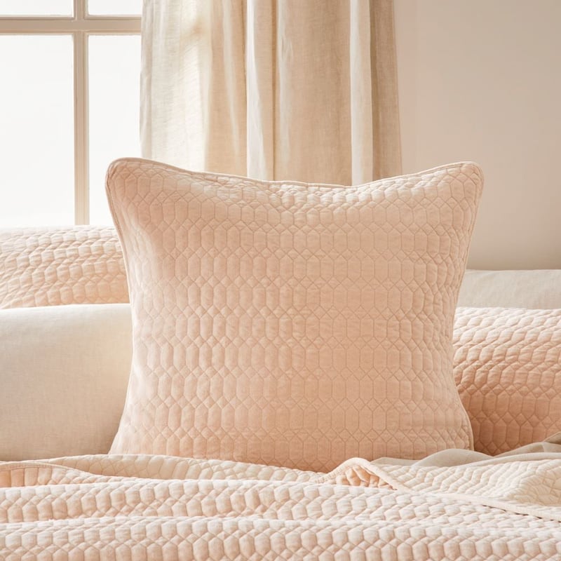 Milan Rose Velvet Quilted Pillowcases