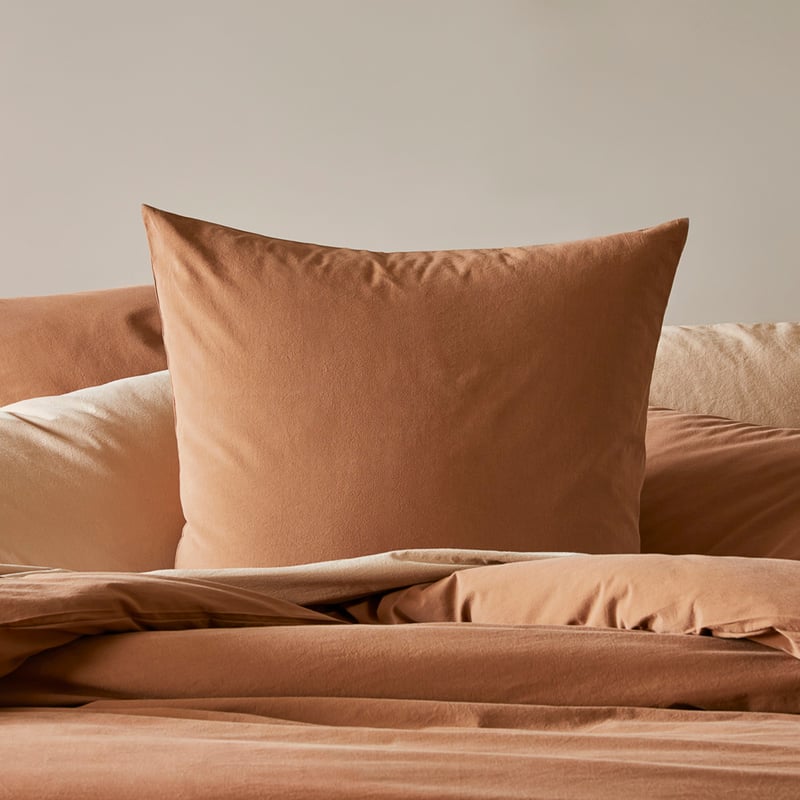 Stonewashed Cotton Cocoa Pillowcases