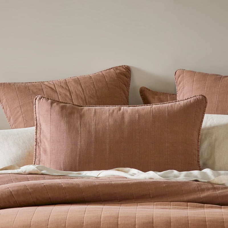 Bronte Cocoa Quilted Pillowcases