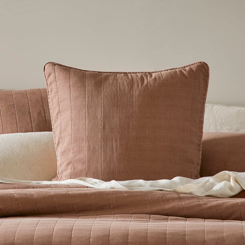 Bronte Cocoa Quilted Pillowcases