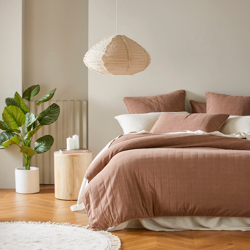 Bronte Cocoa Quilted Pillowcases