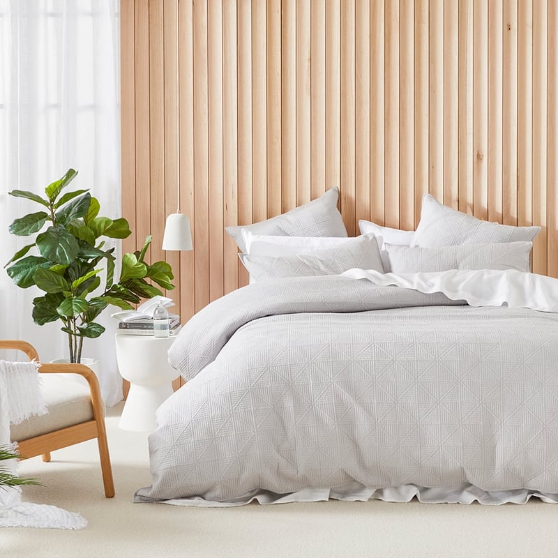 Prism Quilted Soft Grey Pillowcase