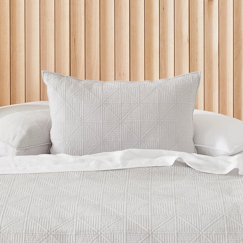 Prism Quilted Soft Grey Pillowcase
