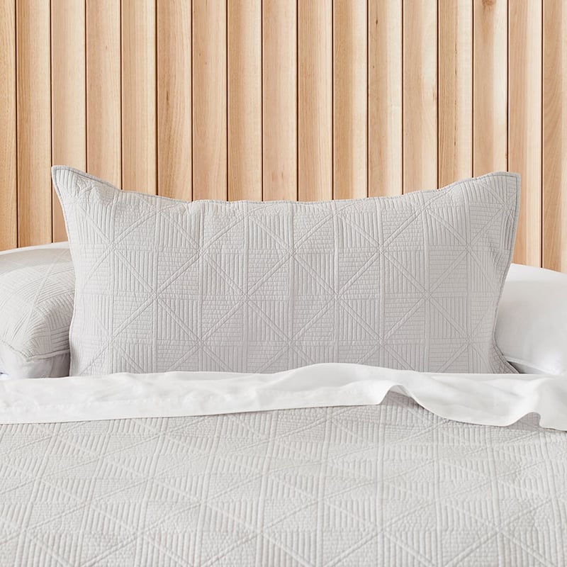 Prism Quilted Soft Grey Pillowcase