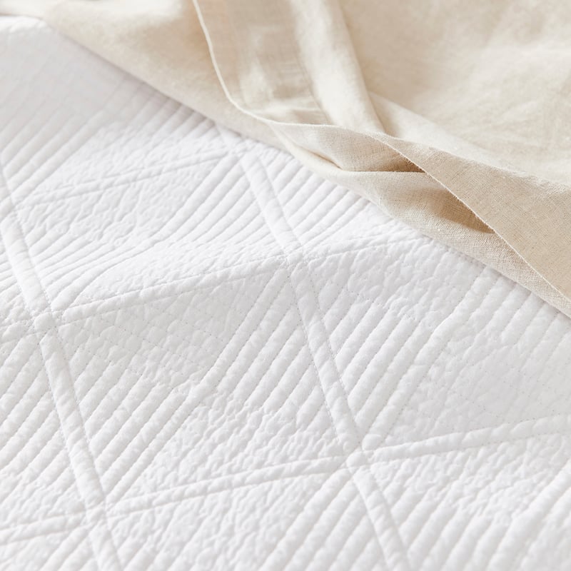 Prism White Quilted Quilt Cover Separates