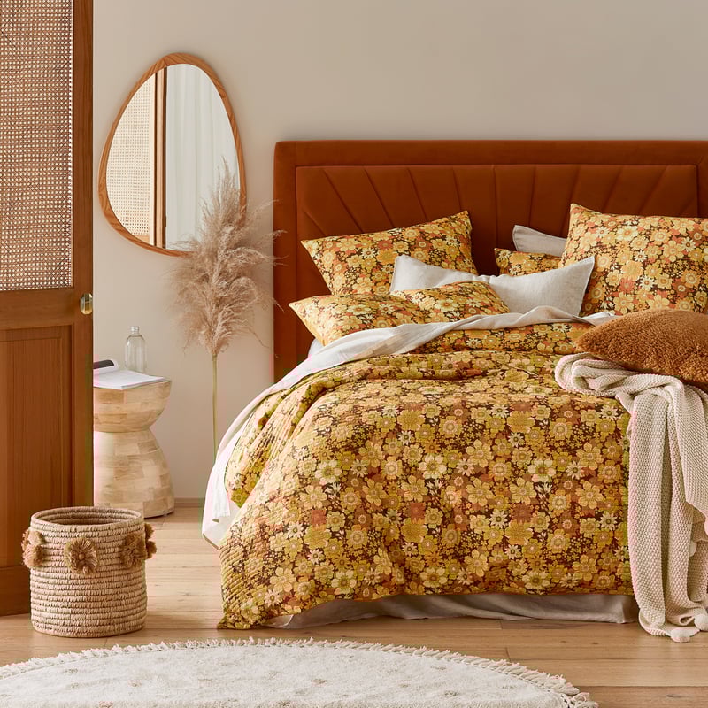 Hannah Gold Quilted Quilt Cover Separates