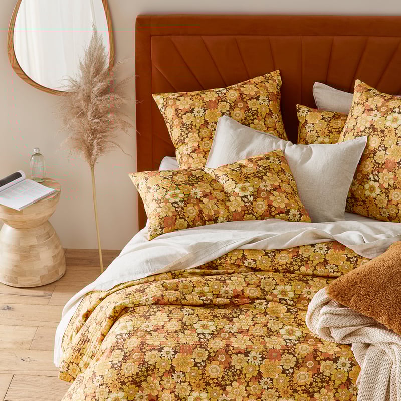 Hannah Gold Quilted Quilt Cover Separates