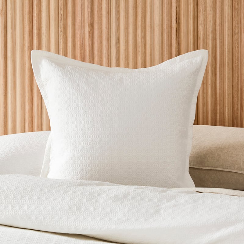 Freya Matelasse White Pillowcases