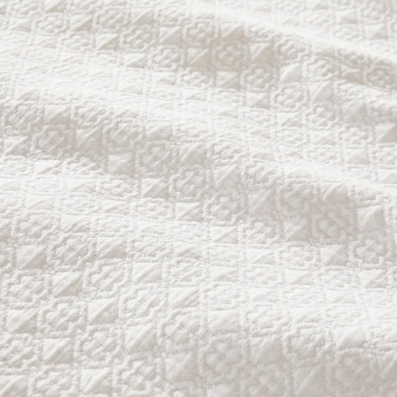 Freya Matelasse White Pillowcases