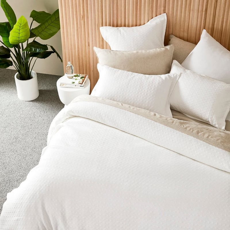 Freya Matelasse White Pillowcases