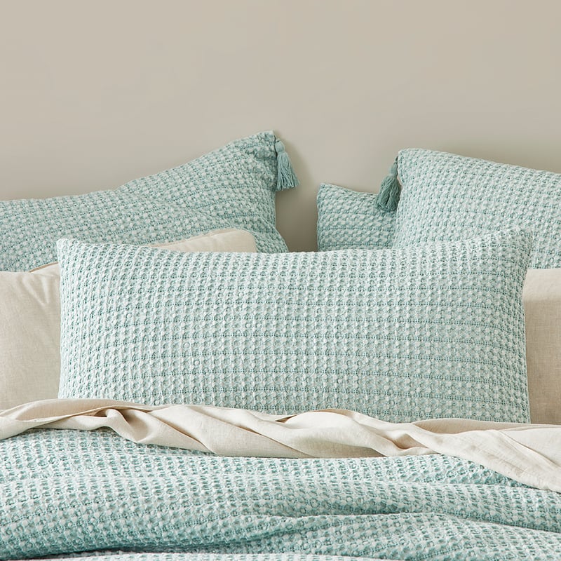 Ren Waffle Soft Sage Quilt Cover Separates 