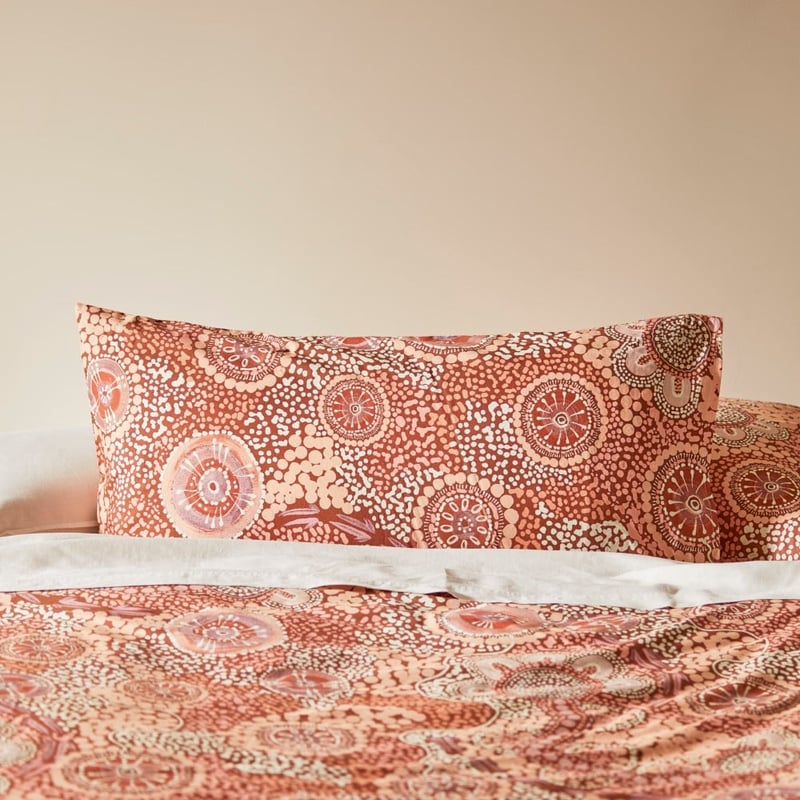 Cungelella Bilabila Coral Sunset Pillowcases