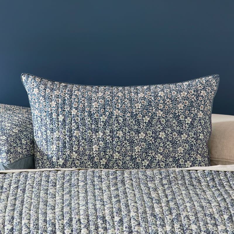 Eliza Storm Blue Quilted Quilt Cover Separates