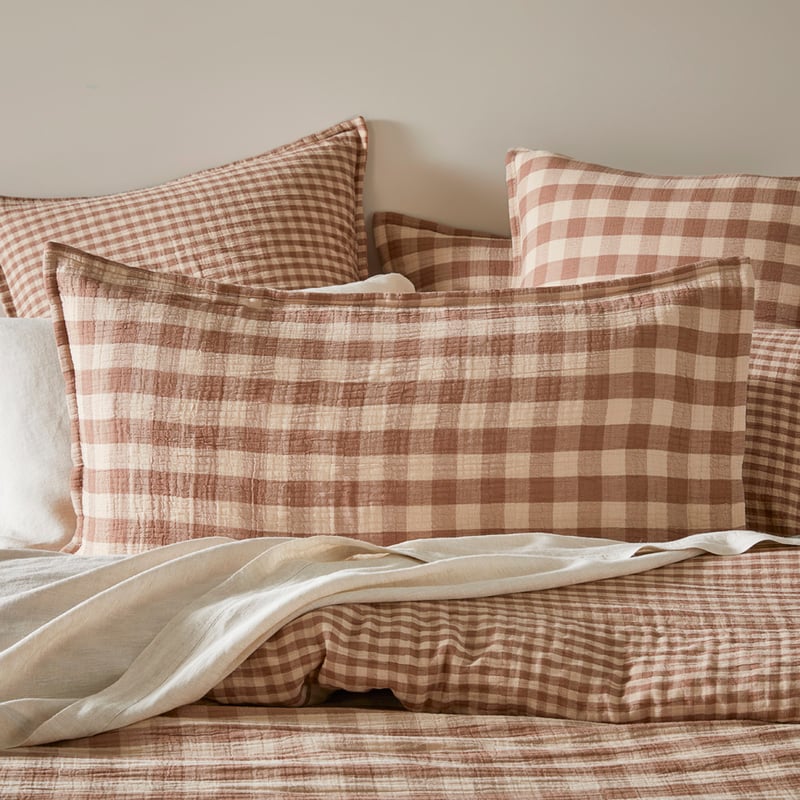 New York Cappuccino Check Quilt Cover Separates