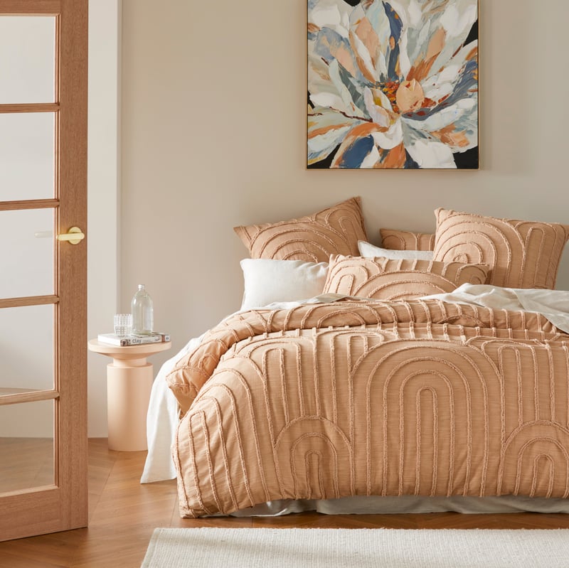 Archie Nougat Tufted Quilt Cover Separates